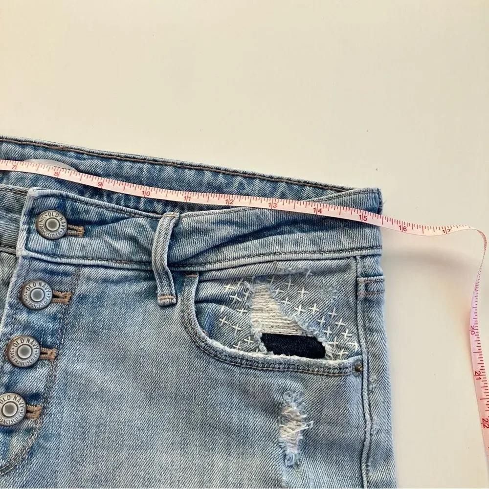 Sashiko Denim Bermuda Shorts
